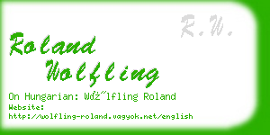 roland wolfling business card